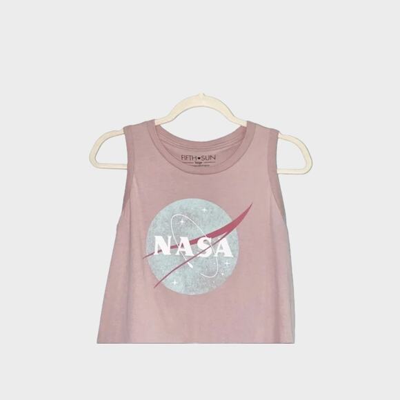 Fifth Sun | Petal Pink NASA Pink Tank Top | Large - Picture 7 of 7